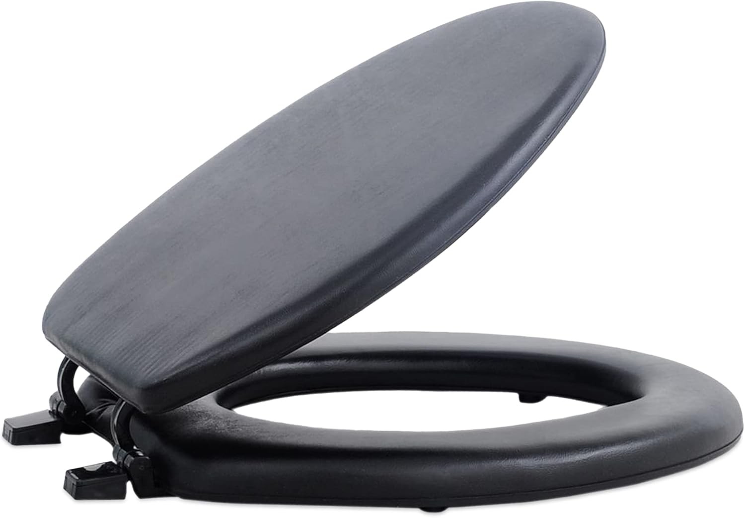 Soft Elongated Vinyl Toilet Seat, Black - 19 Inch 19 Inch, 