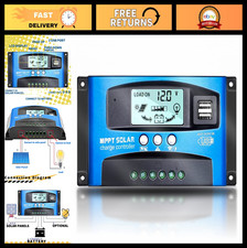 40A MPPT Solar Charge Controller 12V/24V Auto Tracking, Dual USB, LCD Display