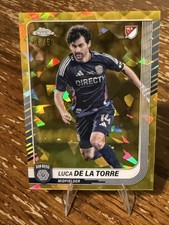 2025 Topps Chrome MLS Sapphire Luca de la Torre Gold Refractor /50