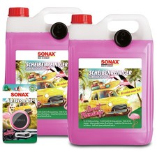 2x 5 L LITER SONAX SCHEIBENREINIGER WISCHWASSER SWEET FLAMINGO + LUFTERFRISCHER