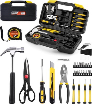 40 Piece Household Tool Set With Storage Case General Hand Tool Kit For Home Use