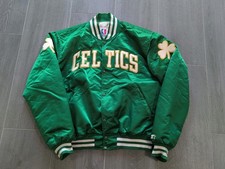 Giacca starter vintage anni 80 NBA Boston Celtics verde raso taglia XL USA