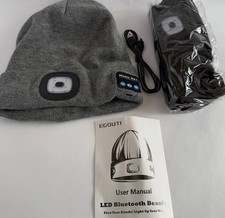 Bluetooth Beanie Hat with Light for Men 2 Pack, LED Beanie with Light Built in U