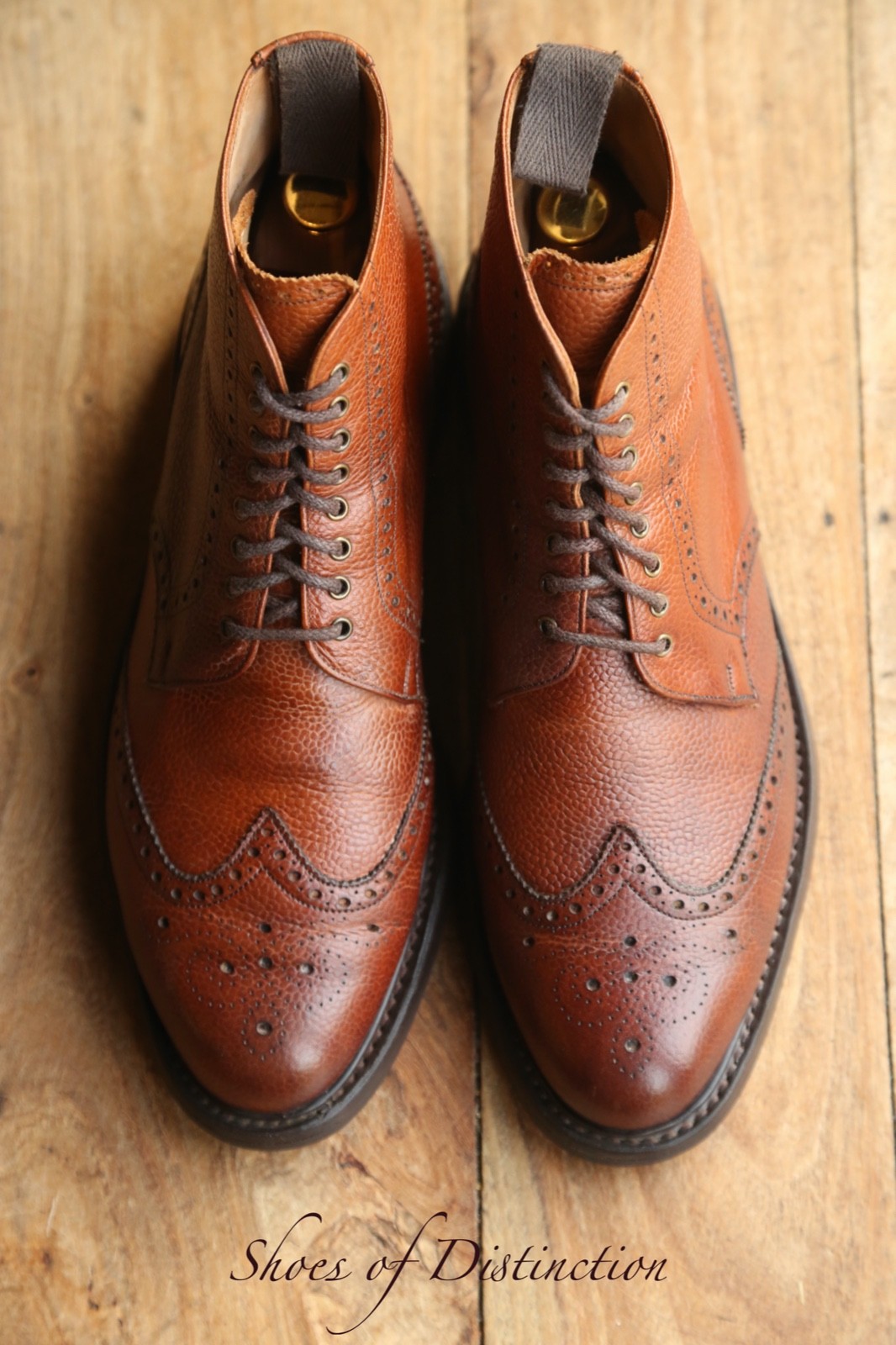 Joseph Cheaney Brown Grain Leather Derby Boots Men's UK 9 F US 10 EU 43 image 5
