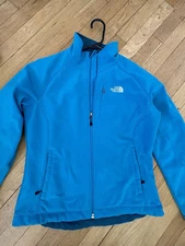 The North Face Jacket Womens Medium Blue Soft Shell TNF Apex Full Zip Pockets