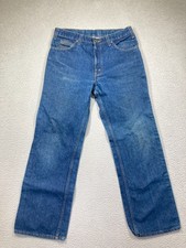 Vtg 70s Levis Jeans Men's 34x30 Blue Straight Leather Tab "Skosh More Room" 1972