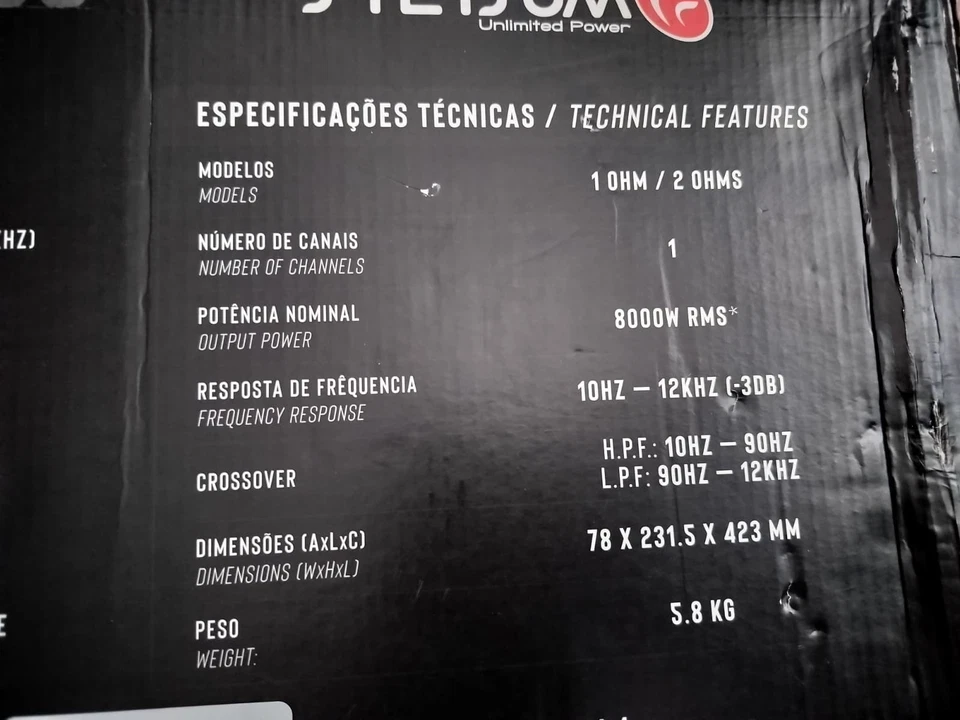Amplificador de audio para automóvil STETSOM Vulcan 8000 | 1 canal 8000 W | 2 ohmios *LEER DESCRIPCIÓN* Foto 3 de 4