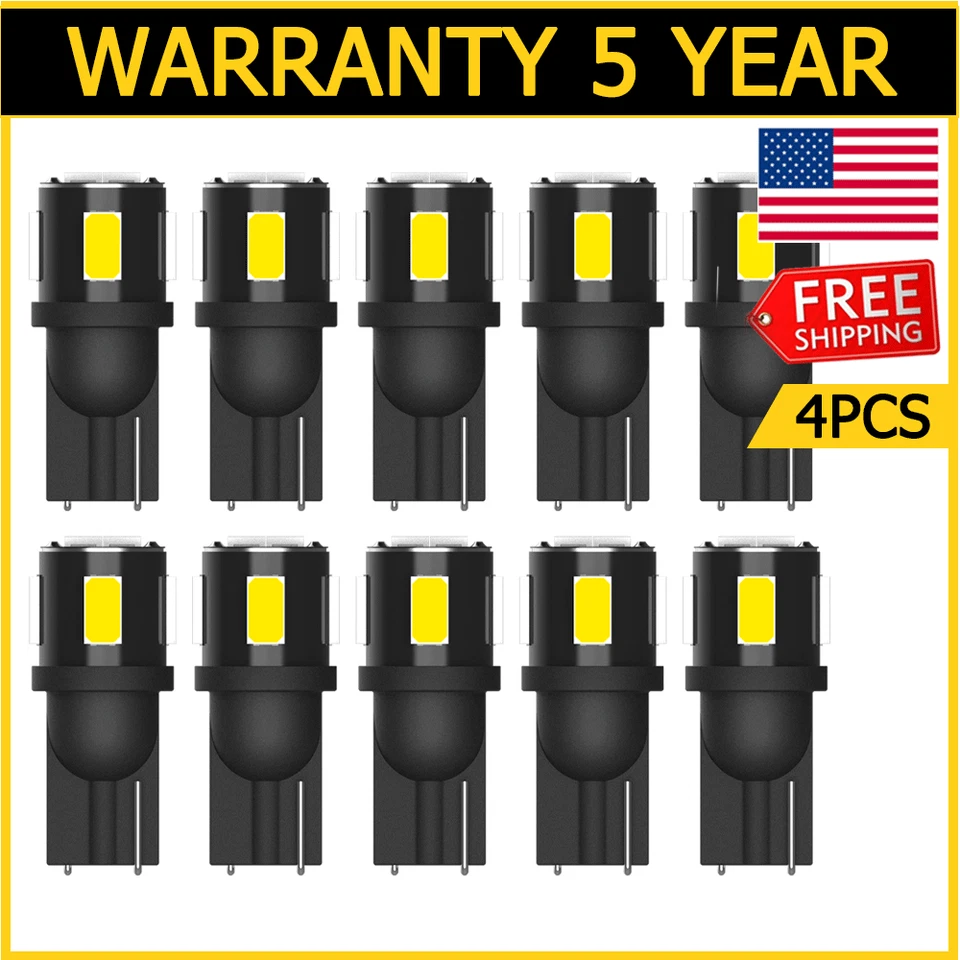 AUXITO 12v T10 168 194 Blanco LED Placa Marcador Lateral Bombilla Canbus 30x Foto 2 de 4