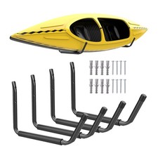 4PCS Black Kayak Wall Mount Rack Brackets for Paddle Board Canoe Storage