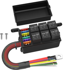 12v Fuse Relay Box 6 Way Pre-wired Waterproof Automotive Marine 1pc 12v Fuse Relay Box 6 Way Pre-wired Waterproof Automotive Marine 1pc