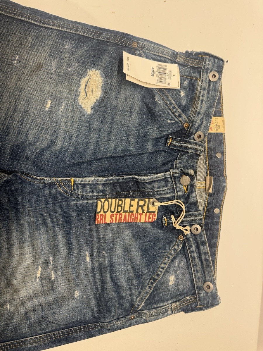 RRL - Double RL -Ralph Lauren Straight Leg Distressed Selvedge