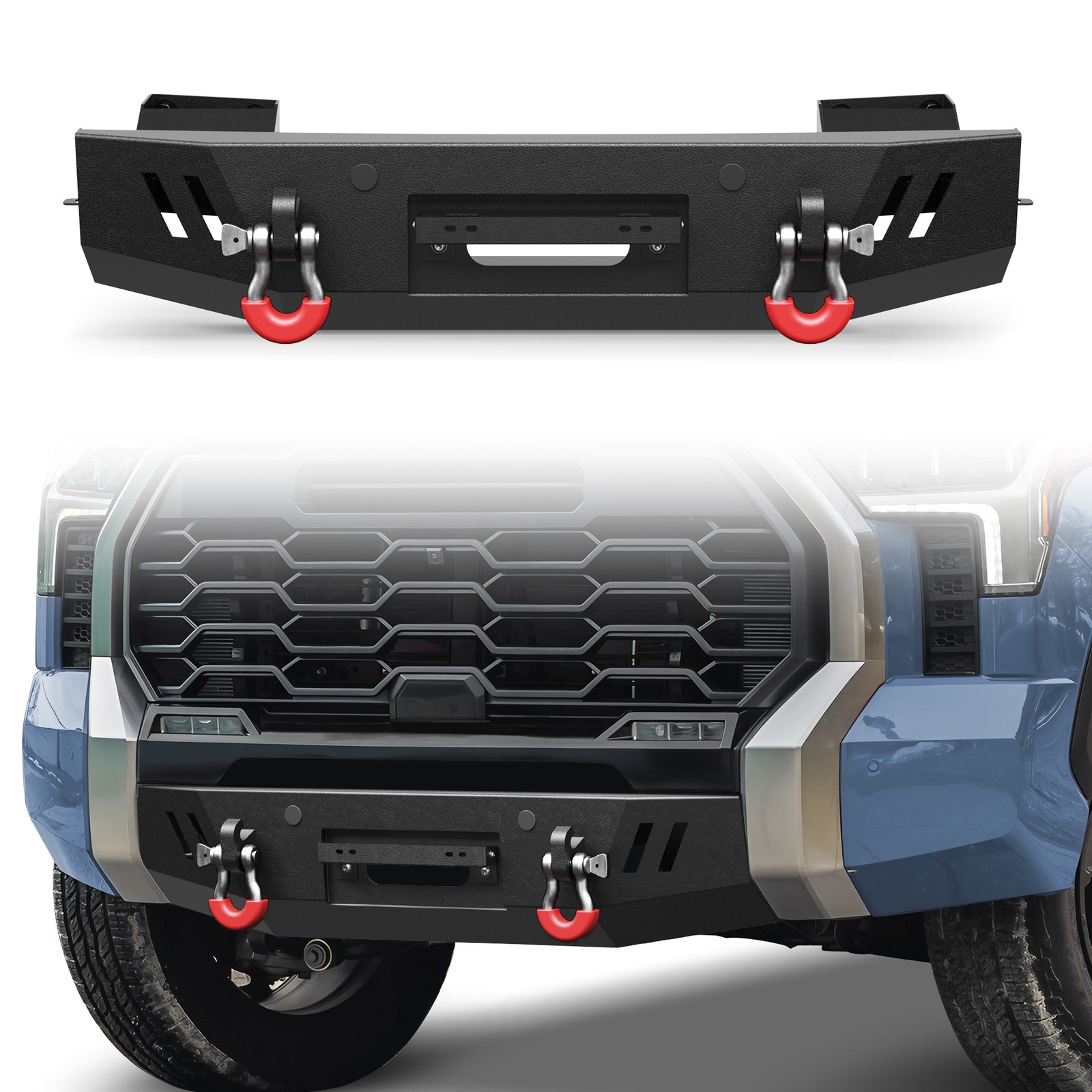 Front Bumper W/ Winch Plate for 2022-2025 Toyota Tundra 3rd Gen Pickup Truck