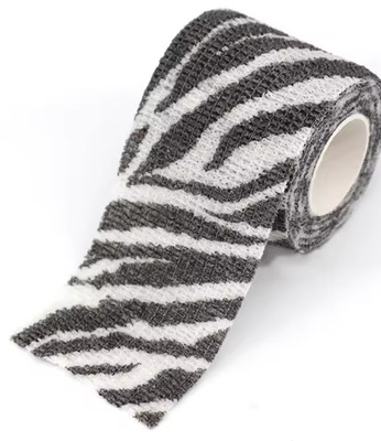 6 Rollen selbstklebendes Verband Griffband 5 cm x 4,5 cm - Zebramuster