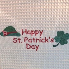 St. Patrick's Day Turkish Kitchen Towels Set Of 2 100 Cotton Irish NWT