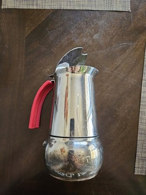 Vintage 80s coffee maker GB (Guido Bergna) Inox 18/10 moka pot for