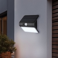 Solarlampe Wandleuchte AußEnleuchte Gartenlampe Bewegungsmelder Schwarz LED