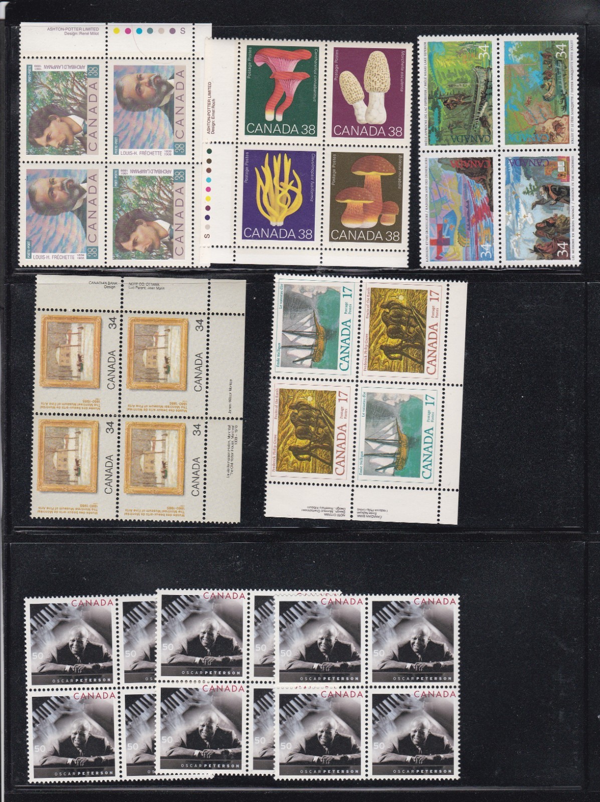 CANADA MNH MLH USED LOT / COLLECTION OF 244 SETS + 9 SOUVENIR SHEETS