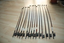 15 VINTAGE BOWS ON RESTORERS, VIOLIN BOWS