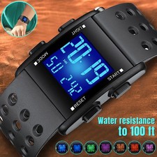Waterproof Digital Sports Watch Military Tactical LED Backlight Wristwatch Men