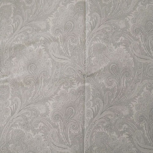 Ralph Lauren Flat Sheet Queen Size Gray Paisley Floral Geometric Cotton - Picture 2 of 8