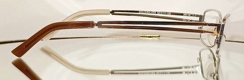 Vintage Original ST. MORITZ CYBER 820 Eyeglasses GOLD/SILVER New Metal 52-17-130 - Picture 8 of 15