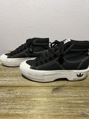 Adidas Nizza Trek Black White GZ8857 Platform Hi Top Canvas