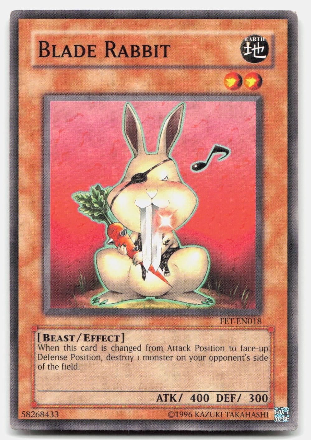 Blade Rabbit FET-EN018 YuGiOh Flaming Eternity trading card — raw and PSA graded price guide