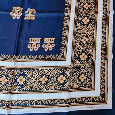 LOEWE　ロエベ　シルク　スカーフ silk　scarf　Luxury Loewe Stripe Silk Twill Scarf | Liberty