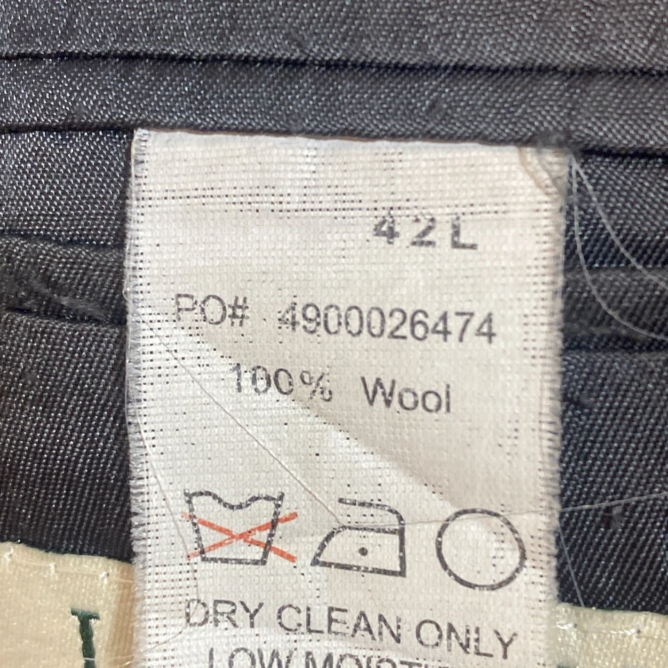 Traje de lana a rayas negras LAUREN Ralph Lauren ajuste 42L M a L pantalones para hombre 33x34 Foto 3 de 4