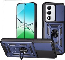 2-in-1 Case for OPPO A5 5G Tempered Glass with Slide Camera Protection Cover Sc