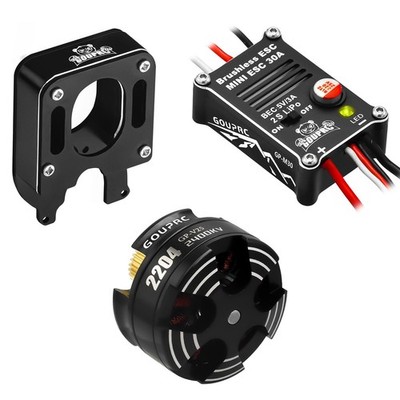GOUPRC 2204 2400KV Brushless Outrunner Motor with Mount & 30A Brushless ESC Comb