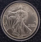 2001 American Eagle - $1 - 1 OZ. Silver Coin - .999 Fine Silver - Capsuled - UNC