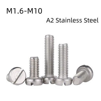 Edelstahl V2A Zylinderschrauben Zylinderkopfschrauben Mit Schlitz DIN84 M1.6-M10