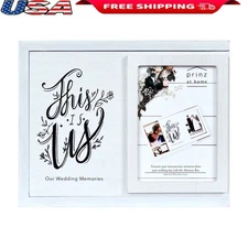 Wedding Keepsake Box Memory Storage Frame Decorative Souvenir Organizer New