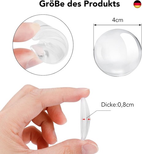 GUGUGO 6 Stück Gummipuffer Selbstklebend, Türpuffer Transparent, Gummifüße Sel - Bild 2 von 7