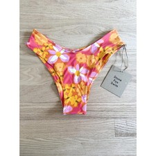 STONE FOX SWIM NOLA LEI LEI Floral Bikini Bottoms Size S