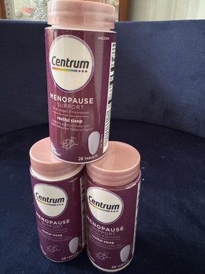 3PK Centrum Menopause Support Restful Sleep Supplement 28 Tabs EXP 6/2027