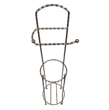 Steel Free Standing Toilet Tissue Paper Roll Holder Bathroom Stand Twisted Metal
