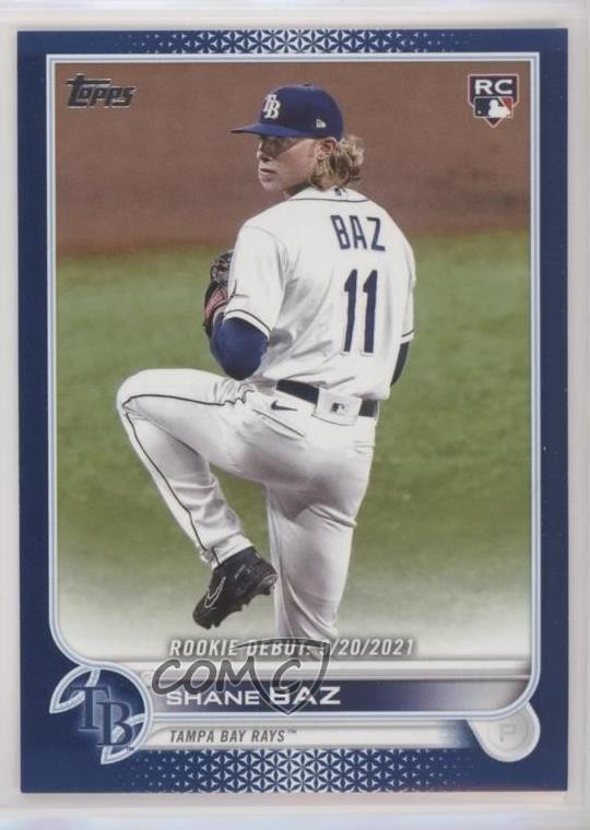 2022 Topps Update Rookie Debut Royal Blue Shane Baz #US240 Rookie RC 5b4