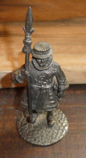 MECCANO LTD MILITARY FIGURE HANDCRAFTED PEWTER LIFEGUARD SENTRY MADE IN ENGLAND