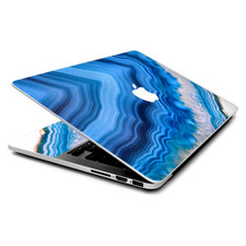 Skin Wrap for MacBook Pro 15 inch Retina Geode Close up Blue Crystals