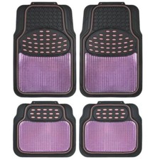 Bdk Metallic Rubber Floor Mats For Car Suv Truck - Ultra Heavy Duty Pink