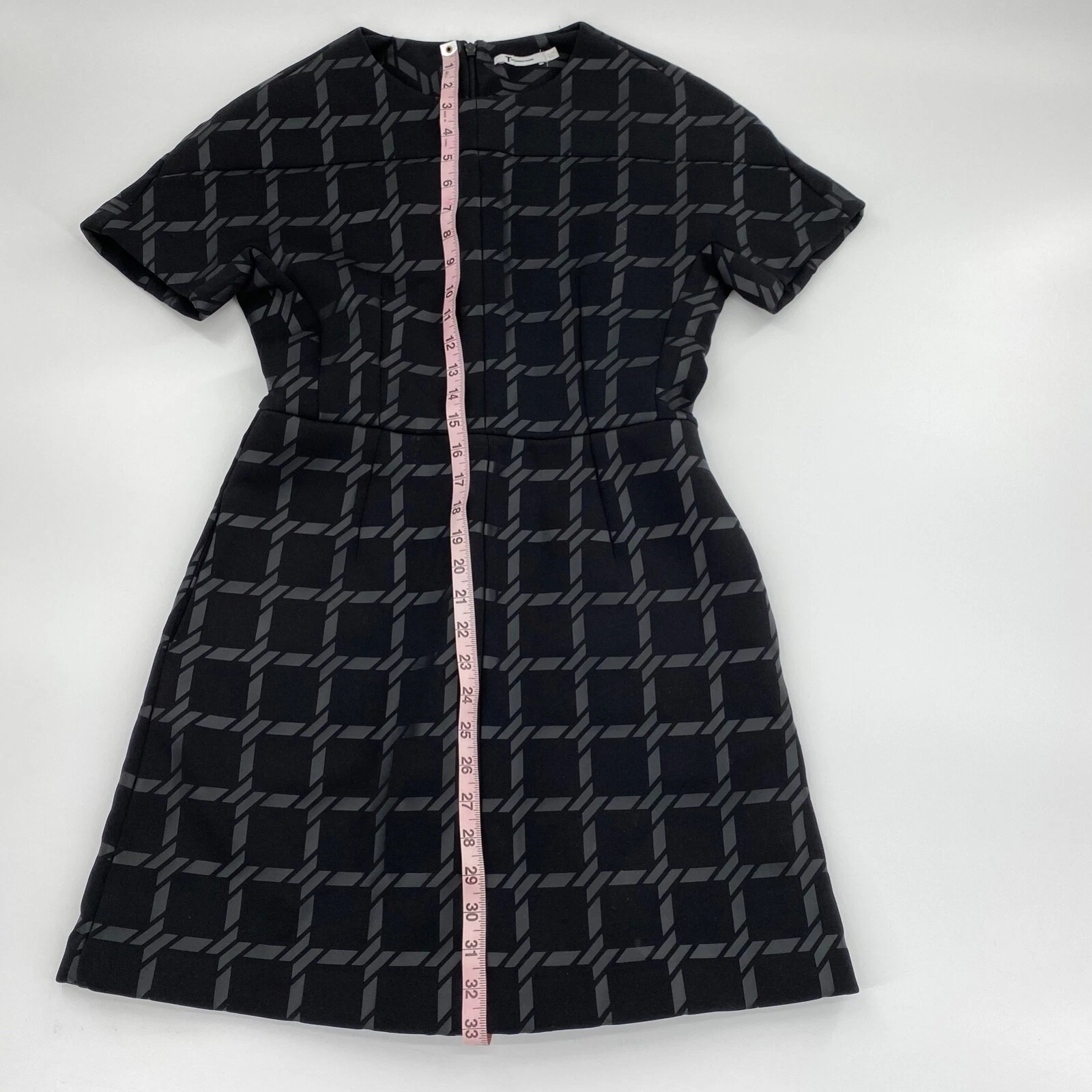 T Alexander Wang abito donna nero manica corta con tasche piccolo