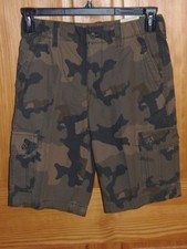 ARIZONA JEAN CO - BOYS - CARGO SHORTS - BROWN CAMO - SIZE 16 GS-1-85x3