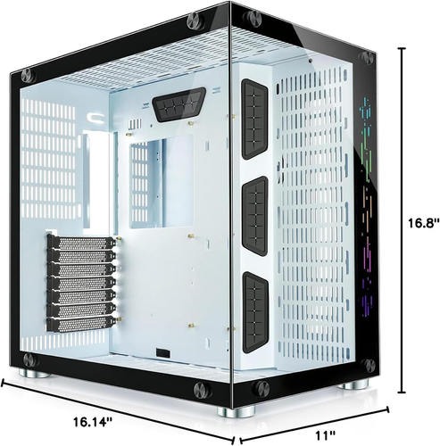ATX Gaming PC Case, 270° Full View Tempered Glass, 360MM RAD Support, Mid Tower - Picture 8 of 8