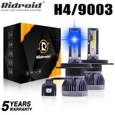Bombilla delantera LED de haz alto/bajo para motocicleta H4 8000K faros súper brillantes
