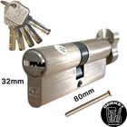 <!--F#f_0-->High Quality VP Screen Door Lock Cylinder Barrel One Side 5 KEYS 32mmx80mm<!--F/-->