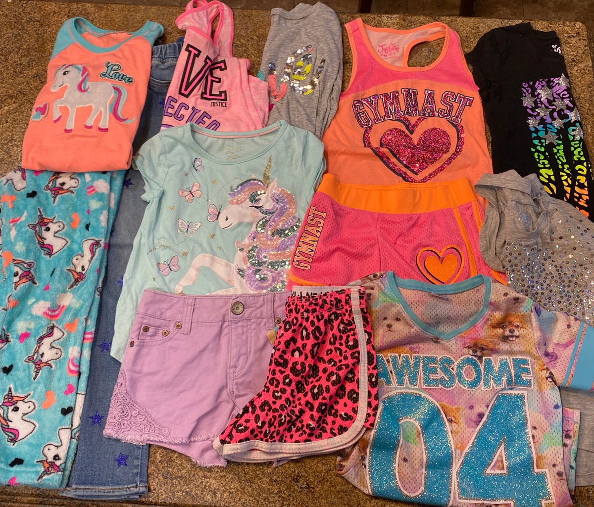 Girls 13 pc. lot size 7/8 Justice, Gap etc!!