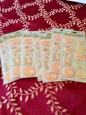 K C Beyond PostMarks Cardmaking - Self Adhesive Name Embellishments - lot of 8
