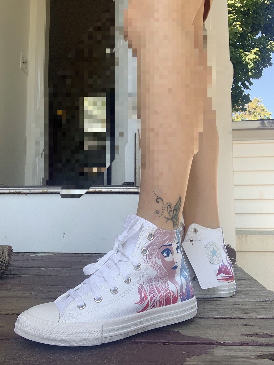 Girl's Converse Disney Frozen Chuck Taylor All Star High White